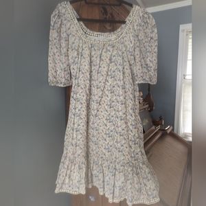 DONATING SOON! UO Floral Daisy Print Cotton Prairie Puff Sleeve Sun Dress